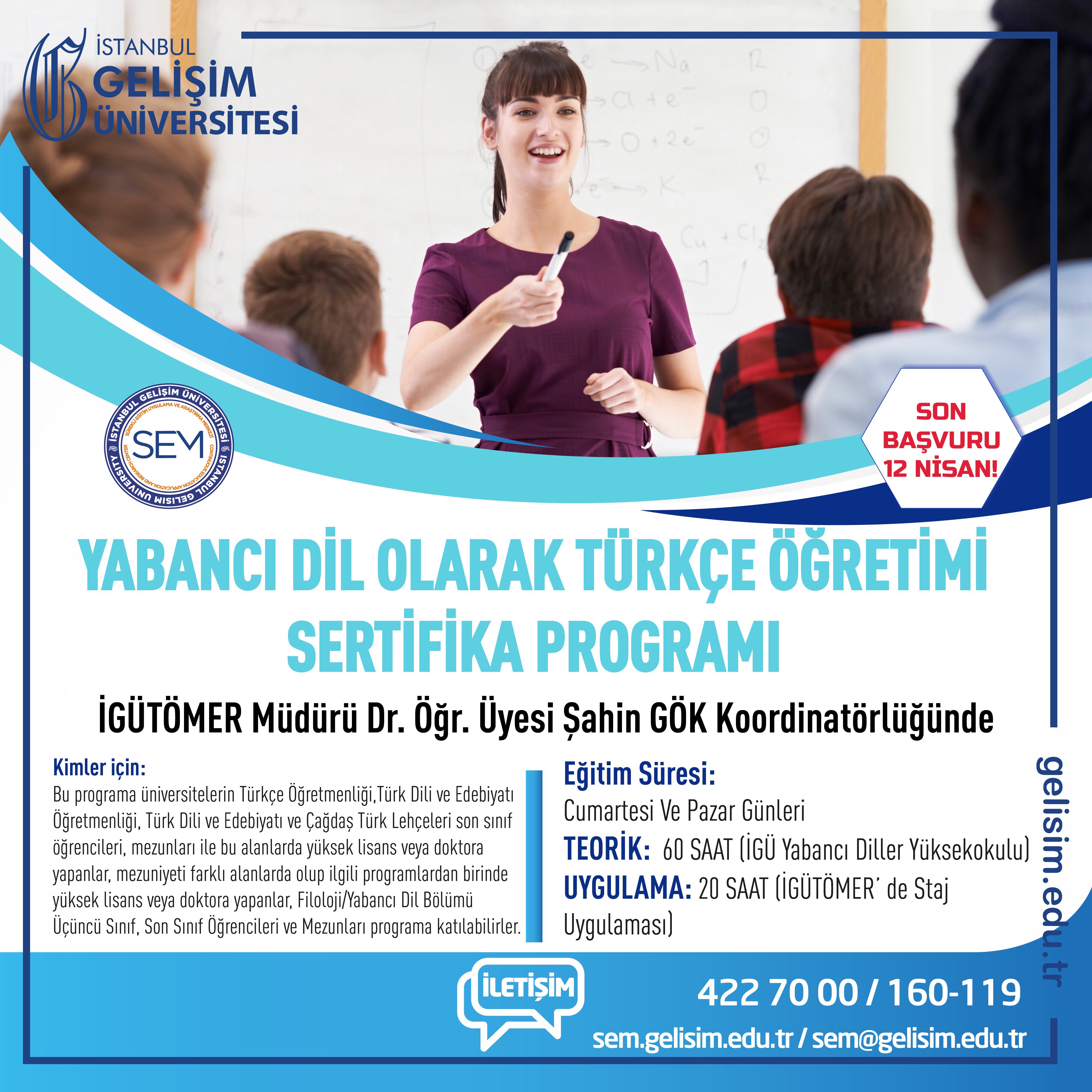 Yabancı Dil Olarak Türkçe Öğretimi Sertifika Programı